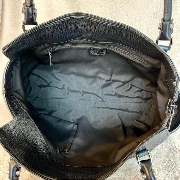 Gucci Abbey Black Denim Canvas Satchel Shoulder Bag - Picture 14 of 17